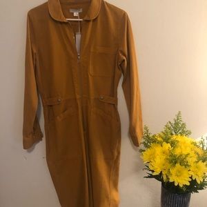 Outerknown mustard yellow jumpsuit